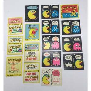 1980 PAC-MAN Sticker Lot of 16
